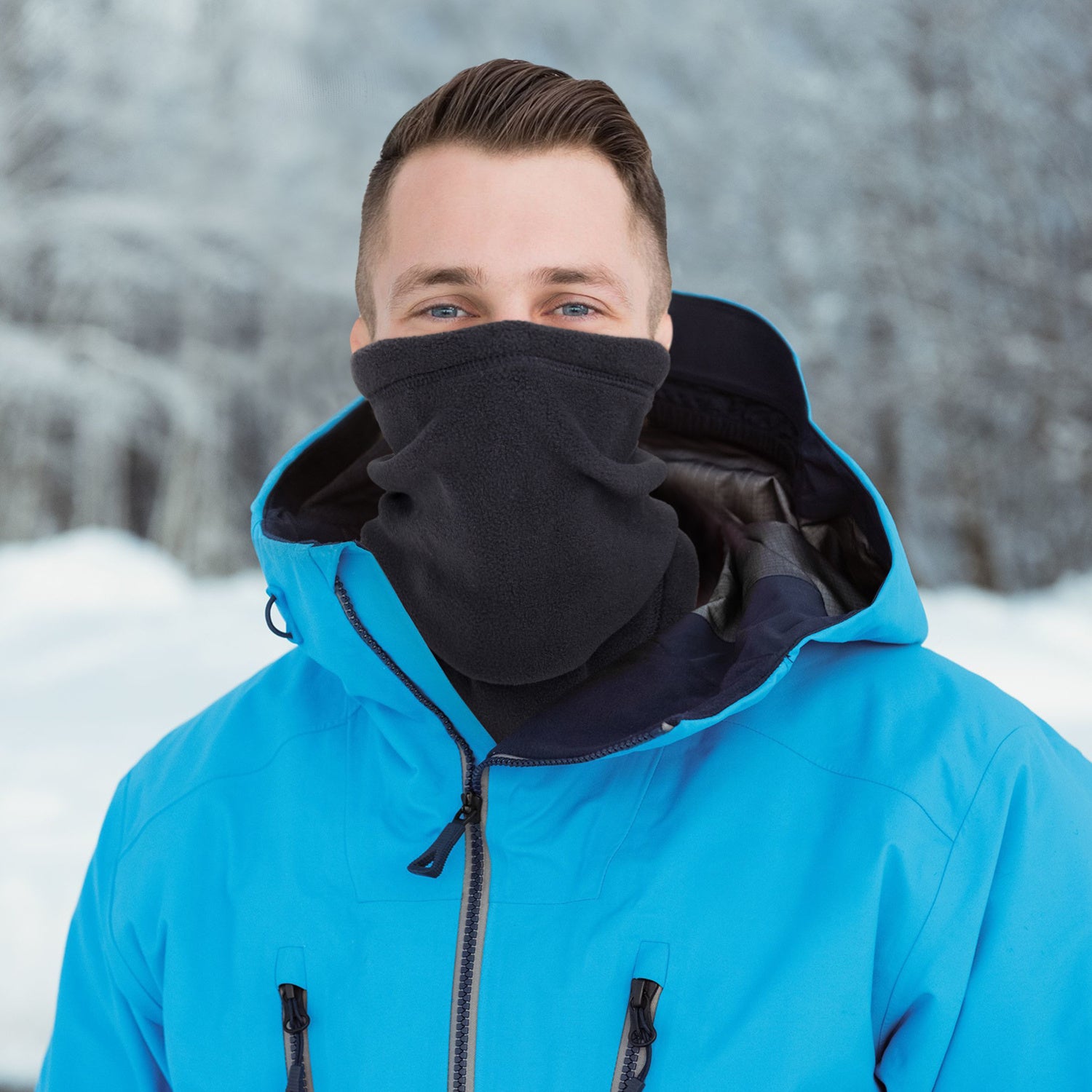 SlopeLine Fleece Ski Neck Warmer | Windproof Winter Face Gaiter