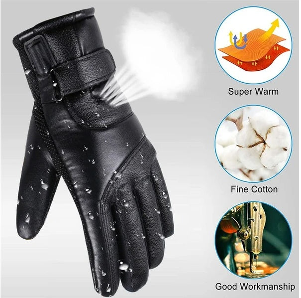 SlopeLine Heated Ski Gloves – Windproof, Thermal, USB-Powered Warmth