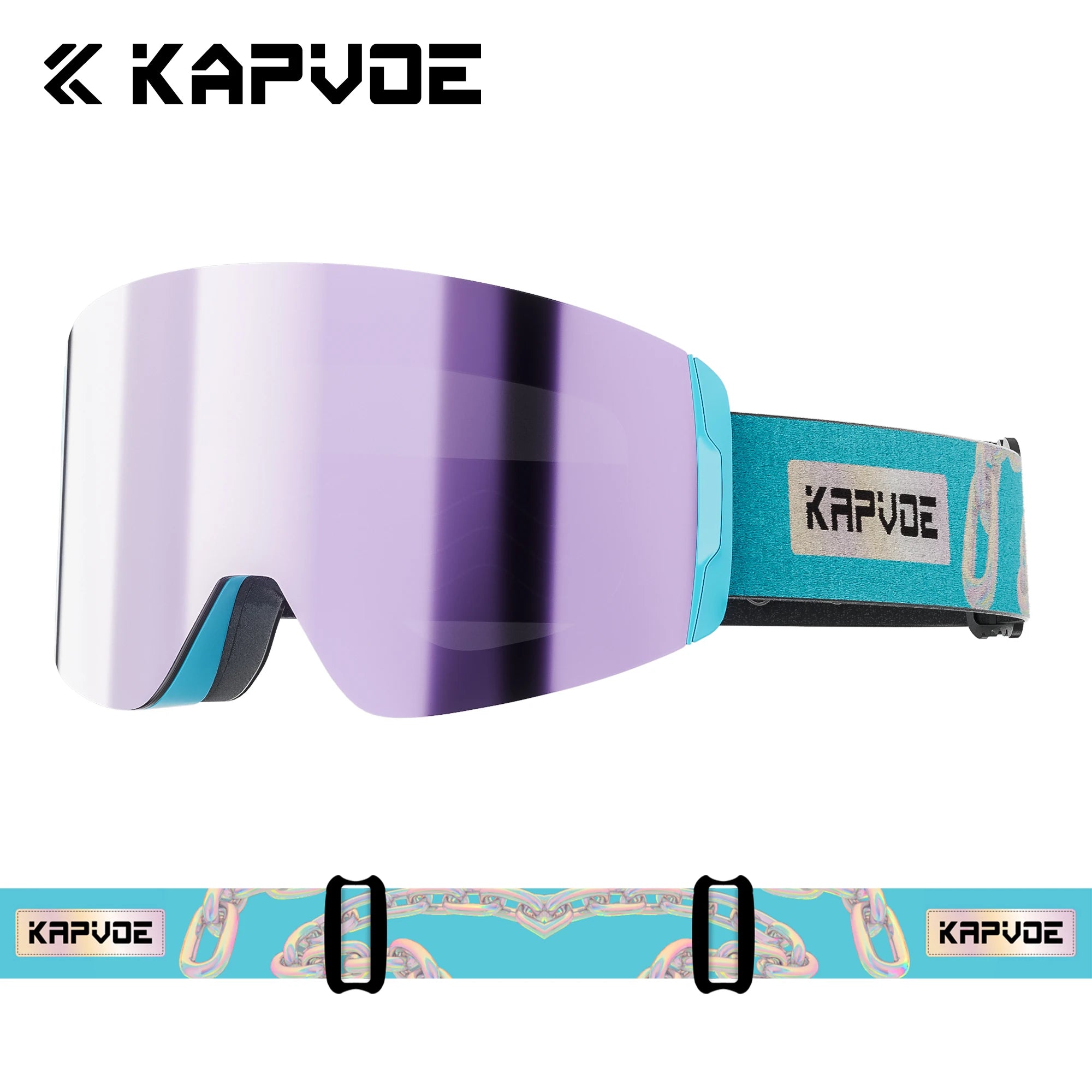 SlopeLine Magnetic Anti-Fog Ski Goggles – UV Protection & High-Contrast Lenses