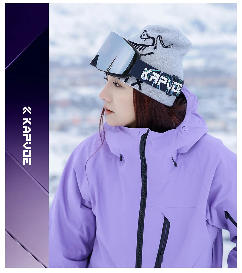 SlopeLine Magnetic Anti-Fog Ski Goggles – UV Protection & High-Contrast Lenses