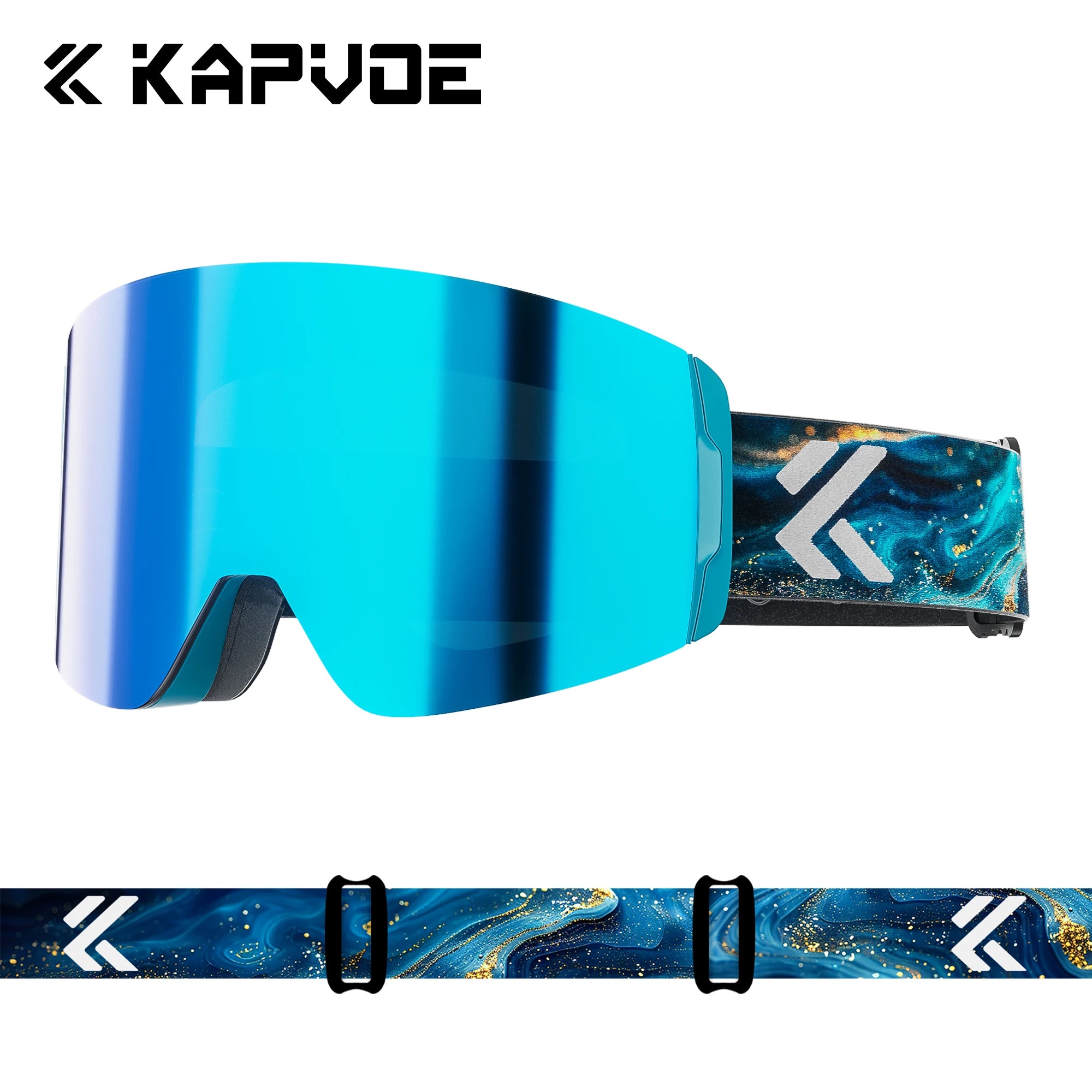 SlopeLine Magnetic Anti-Fog Ski Goggles – UV Protection & High-Contrast Lenses