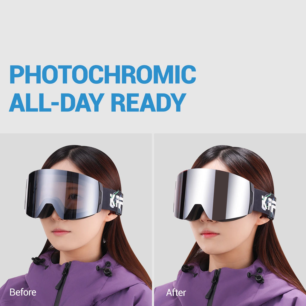 SlopeLine Magnetic Anti-Fog Ski Goggles – UV Protection & High-Contrast Lenses