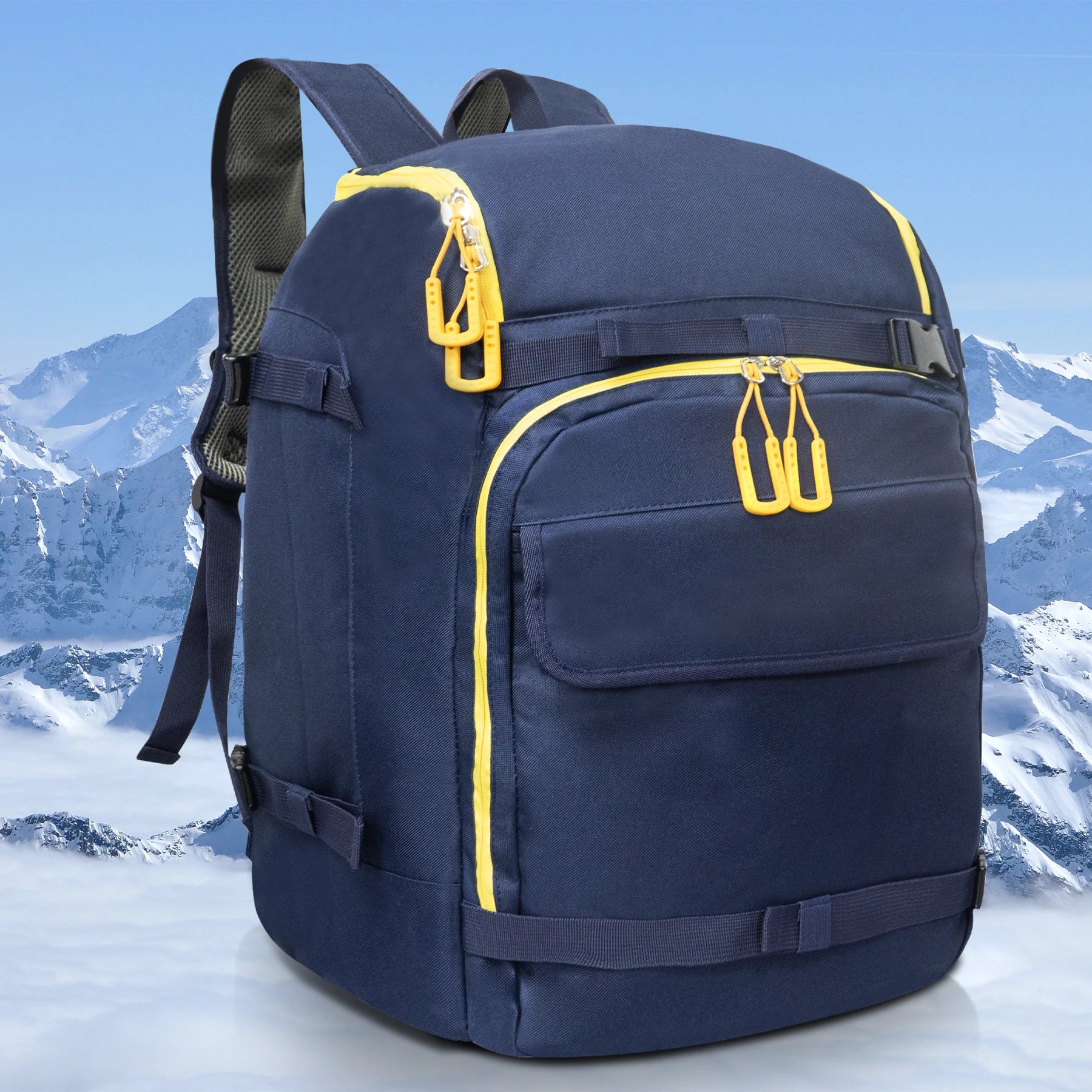 50L Ski Boot & Helmet Backpack – Waterproof Travel Snow Bag