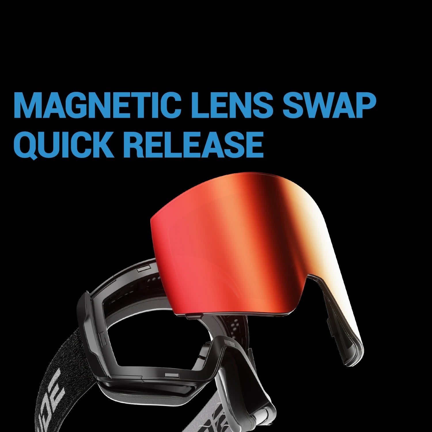SlopeLine Magnetic Anti-Fog Ski Goggles – UV Protection & High-Contrast Lenses