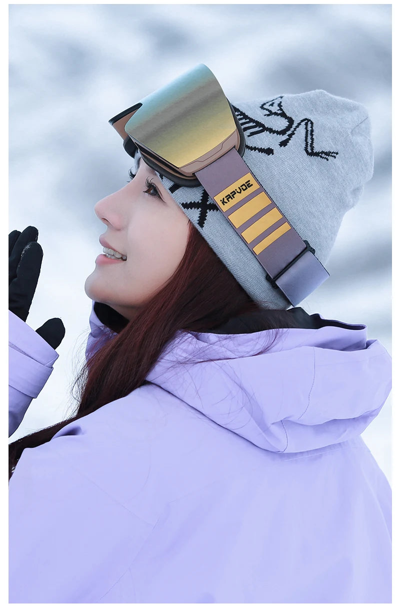 SlopeLine Magnetic Anti-Fog Ski Goggles – UV Protection & High-Contrast Lenses