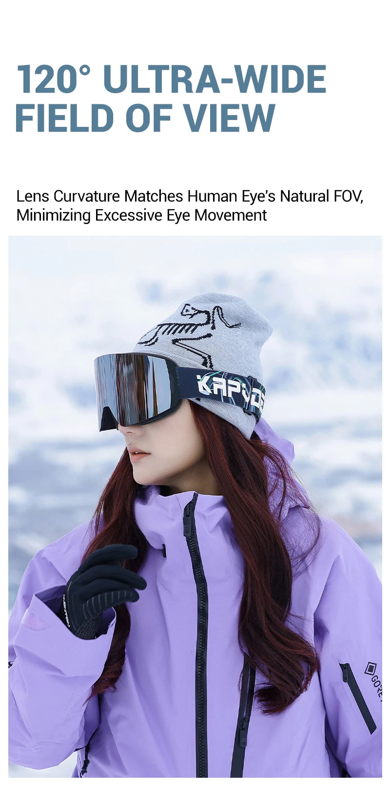 SlopeLine Magnetic Anti-Fog Ski Goggles – UV Protection & High-Contrast Lenses