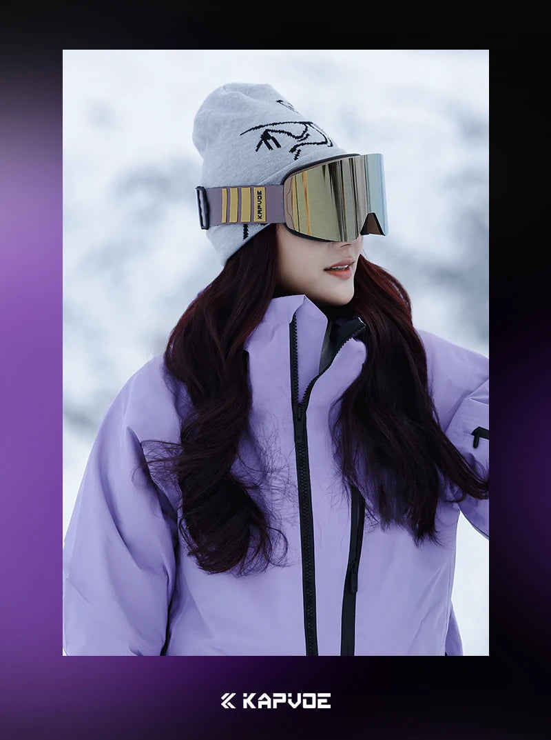 SlopeLine Magnetic Anti-Fog Ski Goggles – UV Protection & High-Contrast Lenses