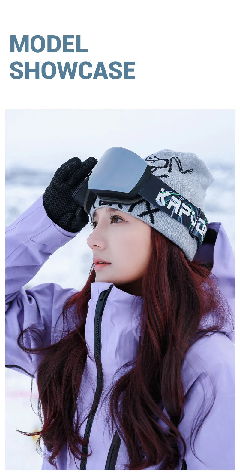 SlopeLine Magnetic Anti-Fog Ski Goggles – UV Protection & High-Contrast Lenses