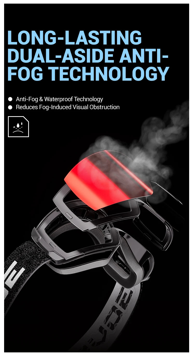 SlopeLine Magnetic Anti-Fog Ski Goggles – UV Protection & High-Contrast Lenses