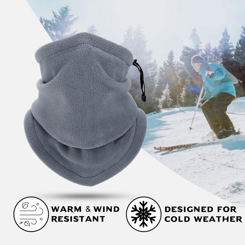 SlopeLine Fleece Ski Neck Warmer | Windproof Winter Face Gaiter