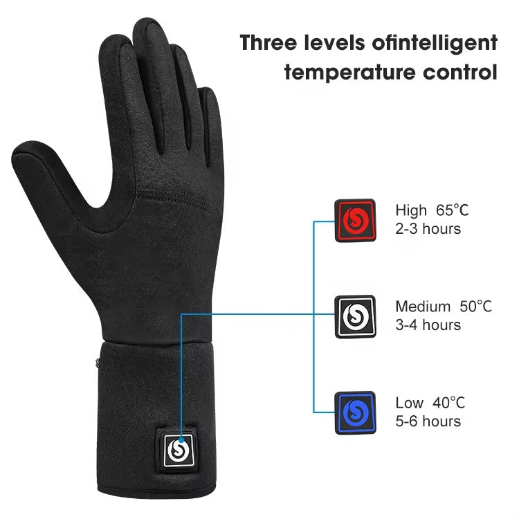 SlopeLine Pro Heated Ski Gloves – Waterproof, Rechargeable & Touchscreen-Ready