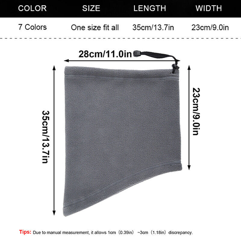 SlopeLine Fleece Ski Neck Warmer | Windproof Winter Face Gaiter
