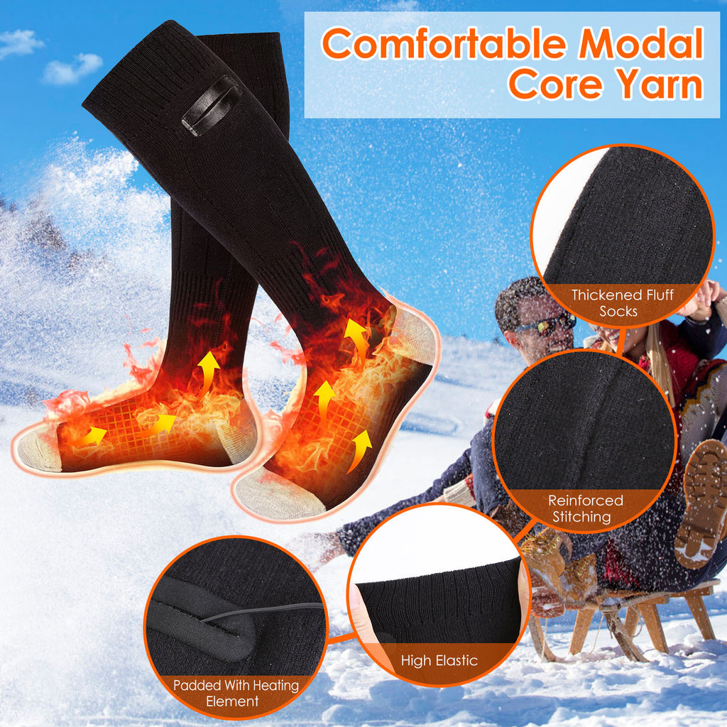 SlopeLine™ Heated Socks — Rechargeable Thermal Comfort for Winter Adventures